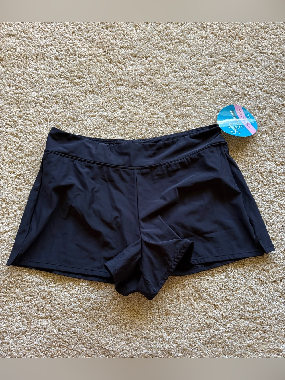 Swim Solutions Tummy Control Swim Shorts Black Size 16 NWT